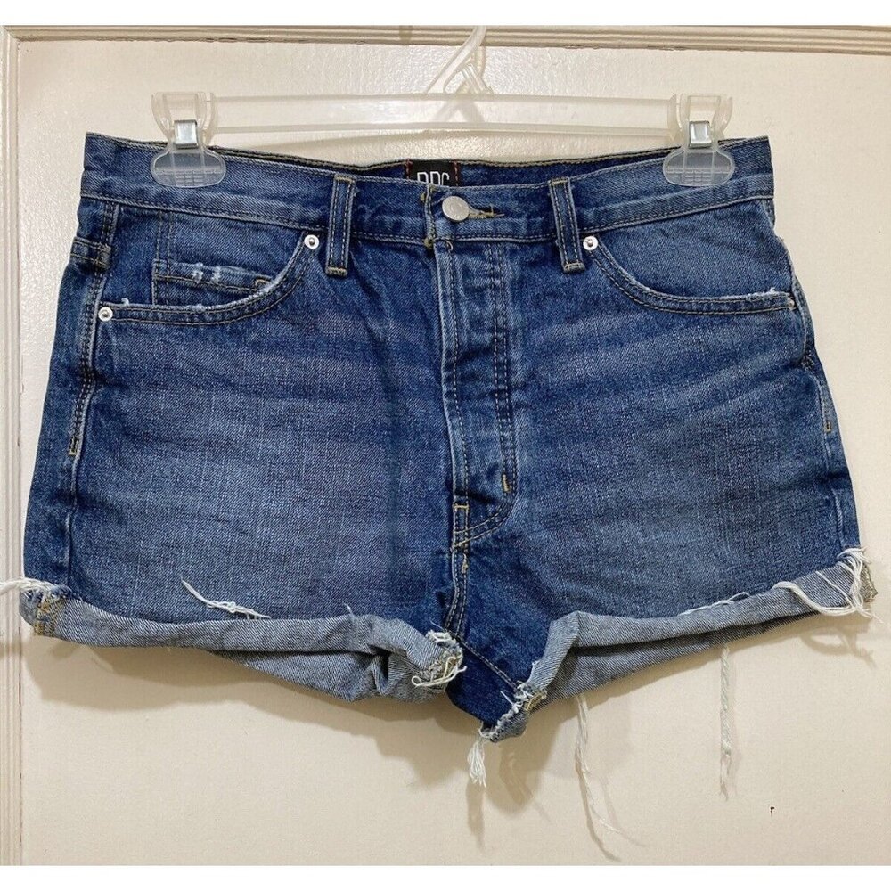 BDG Urban Outfitters Jean Shorts Boyfriend Low-Rise 27 Button-Fly Distressed Hem